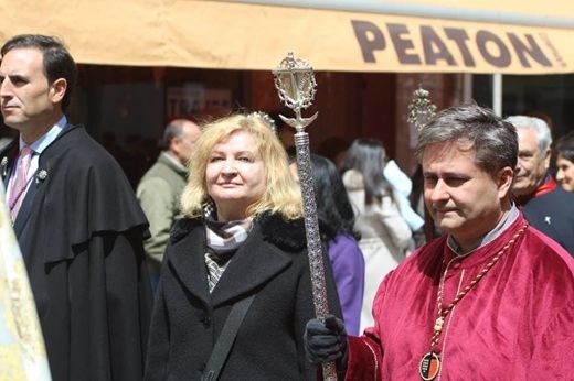 Procesión de Resurrección en Medina del Campo 2025; Cristo Resucitado, Sepulcro Vacío y Virgen de la Alegría // Foto: Paula de la Fuente